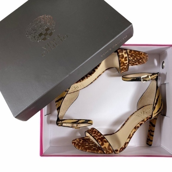 Vince Camuto Lauralie Leopard Animal Print  Mob Wife Stiletto Heels Size 7 - Picture 10 of 10